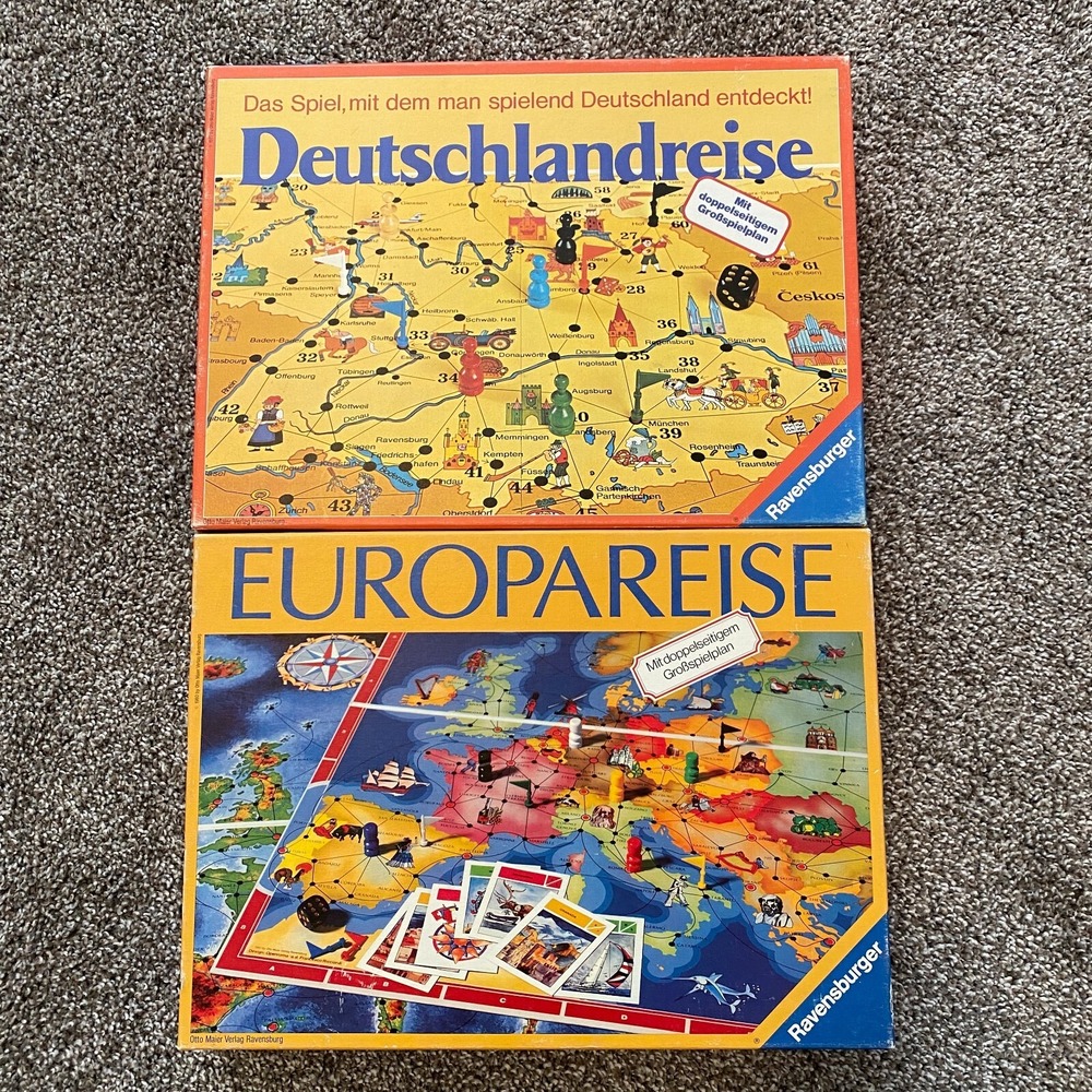 Ravensburger Deutschlandreise and Europareise Board Games (German) (VTG)